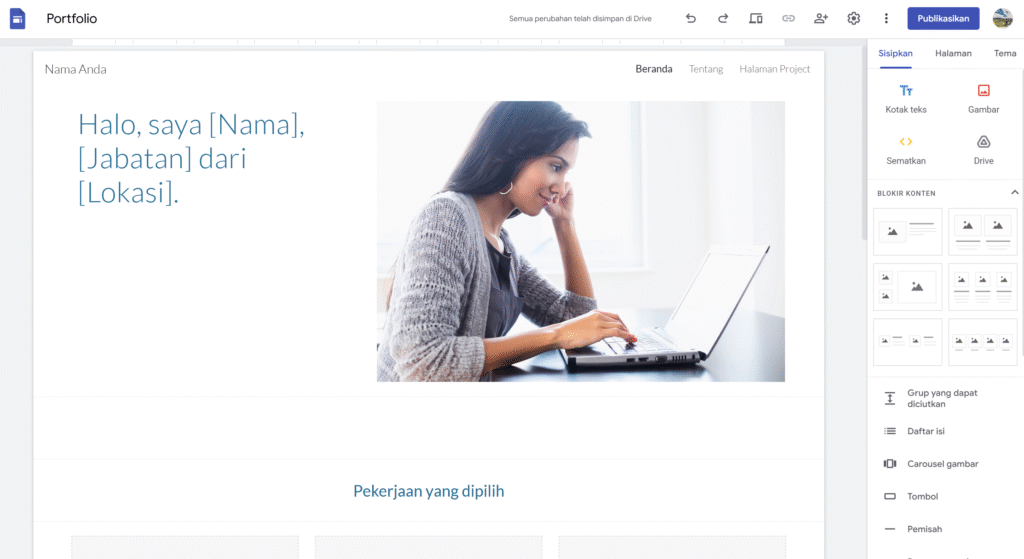 Panduan Lengkap Membuat Website di Google Site 3 membuat website di google site