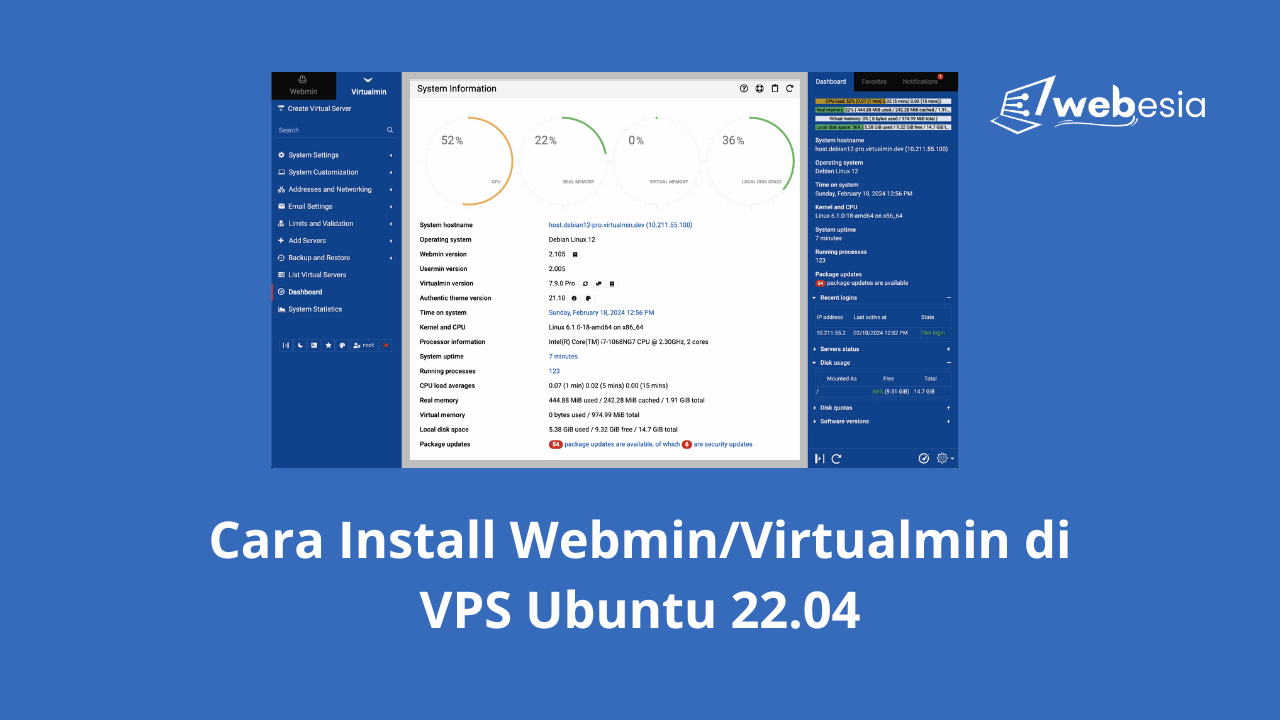 Cara Install Webmin/Virtualmin di VPS Ubuntu 22.04