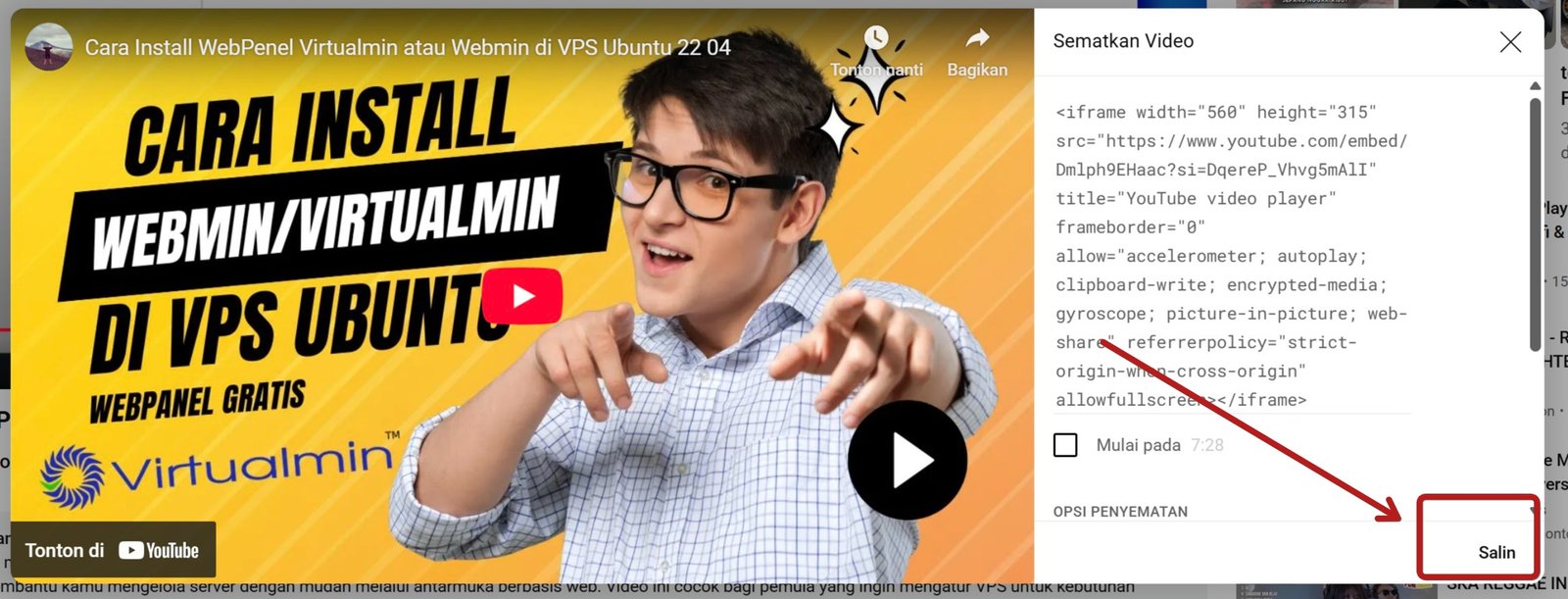 Copy kode HTML