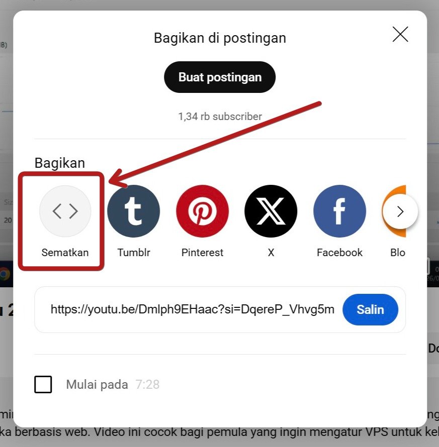 Share Embed YT
