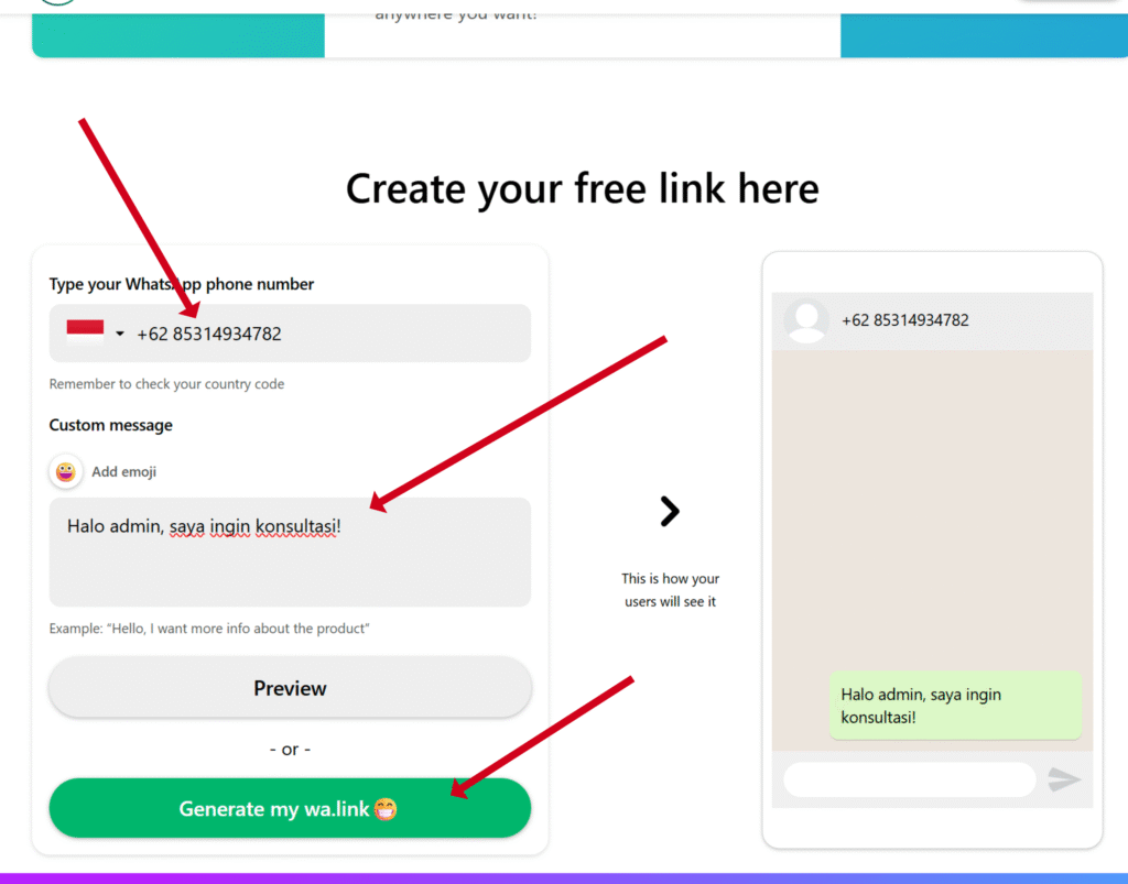 Cara Membuat Link Tombol WhatsApp Klik Langsung Chat 3 Cara Membuat Link WA Secara Otomatis
