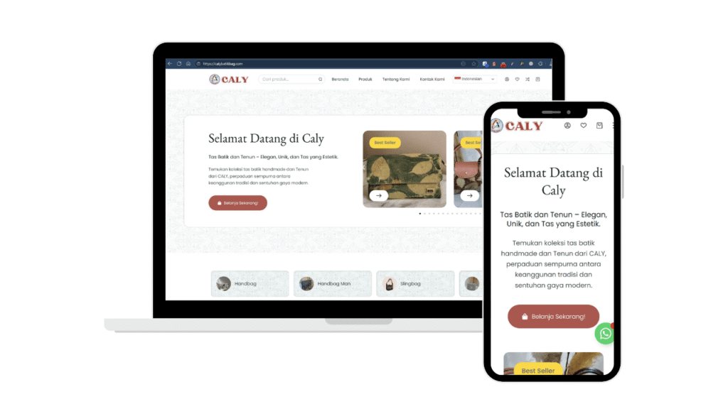 Pembuatan Website Toko Online Caly Batik