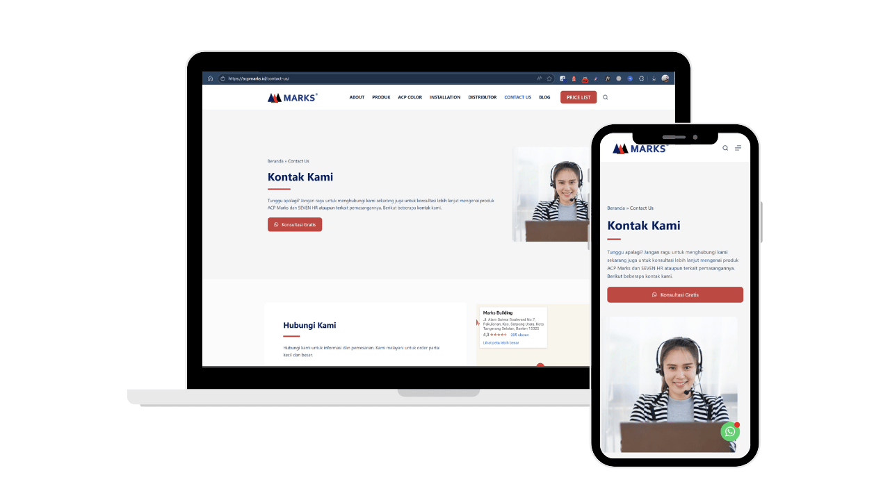 Portofolio Pembuatan Website Company Profile ACP Marks