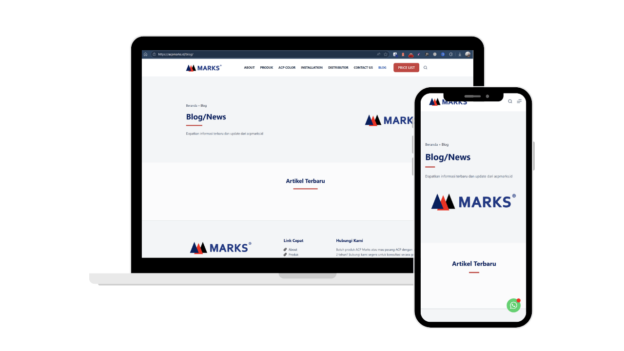 Portofolio Pembuatan Website Company Profile ACP Marks