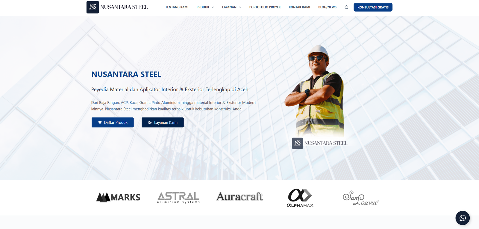 Portofolio Website Company Profile – Nusantara Steel 2 nusantara steel 1
