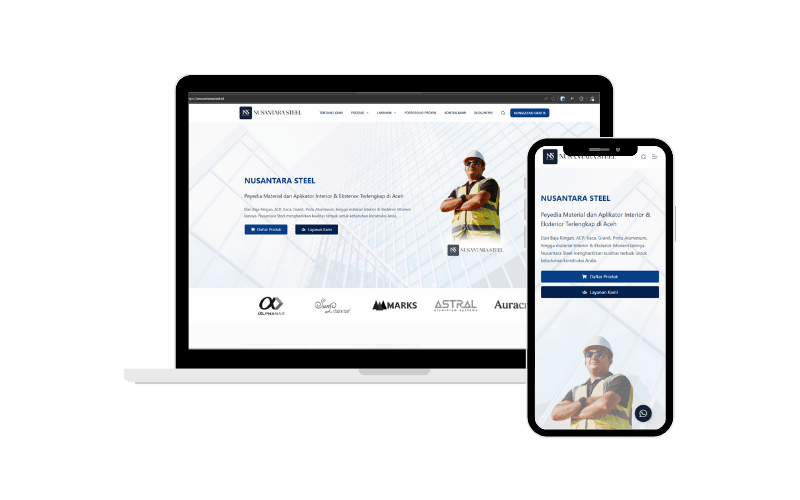 Portofolio Website Company Profile – Nusantara Steel